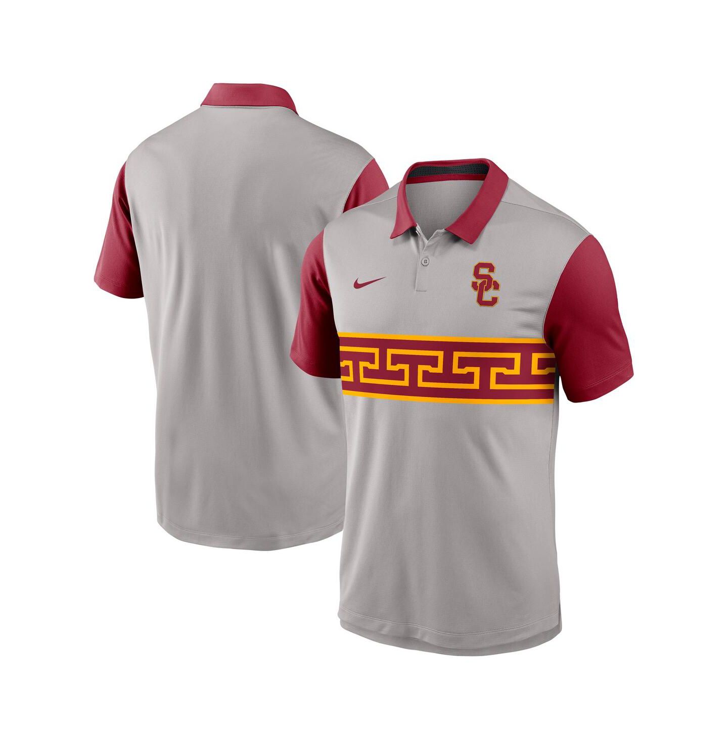 Мужская рубашка-поло Nike USC Trojans Vapor Performance, Gray/Cardinal — фото 1