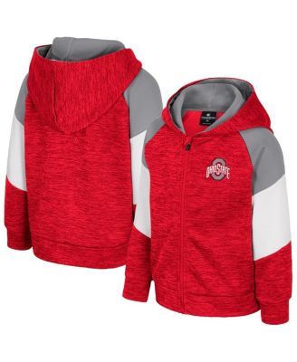 Colosseum - Toddler Scarlet Ohio State Buckeyes Spirit Hollow Full-Zip Hoodie