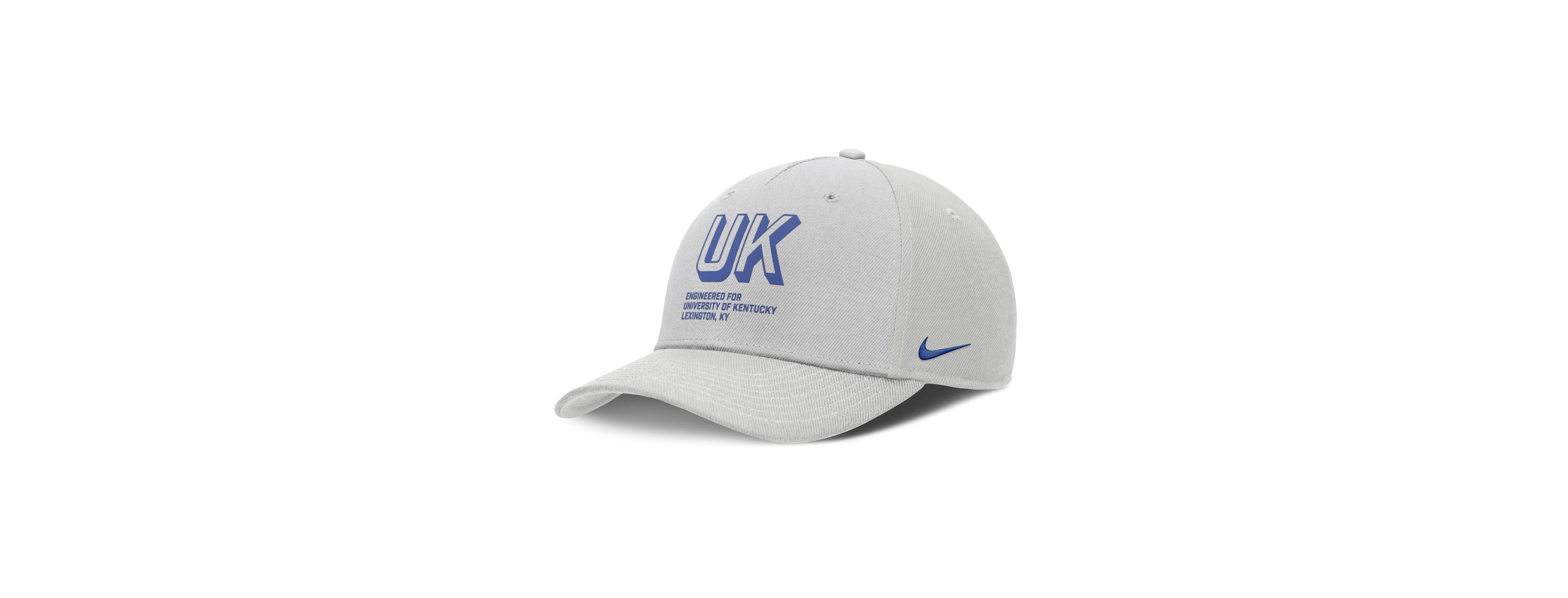 Nike Men's Gray Kentucky Wildcats 2025 Sideline Dust Pinched Rise Adjustable Hat