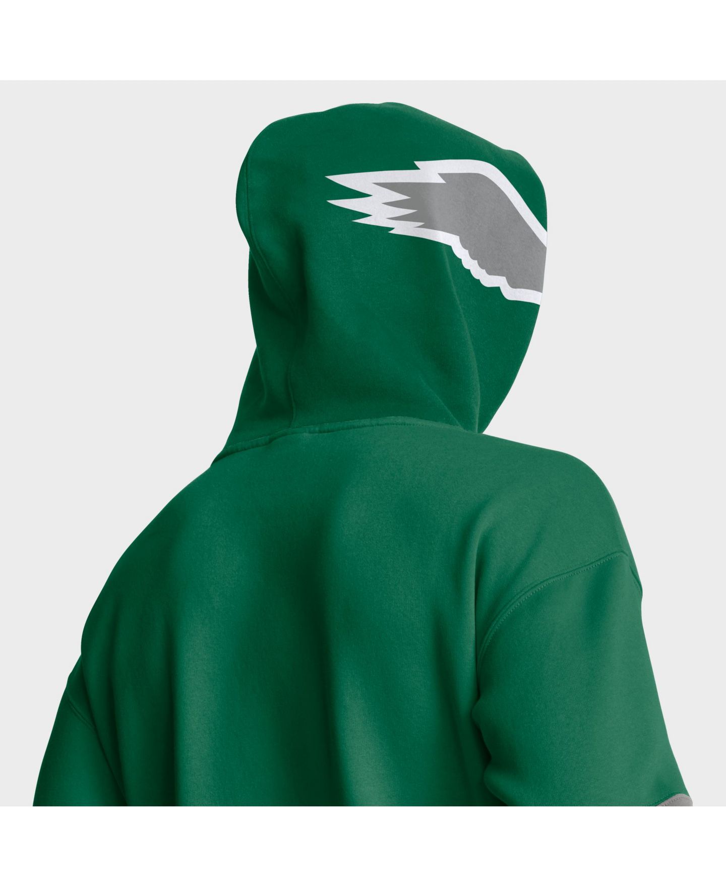Мужское худи Fanatics Kelly Green Philadelphia Eagles Helmet Retro Pullover — фото 5