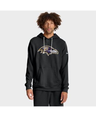 Nike - Men's Black Baltimore Ravens Sideline Standard Issue Initial Home Dri-FIT Hoodie