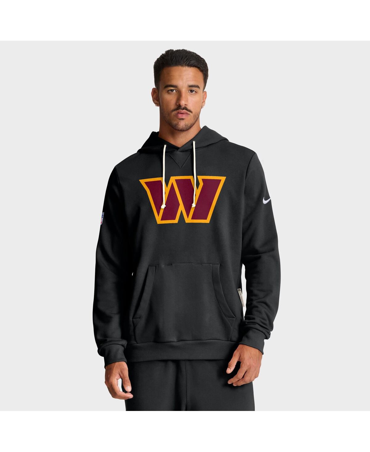 Nike Washington Commanders Initial Home Sideline  Men's Dri-fit Nfl Pullover Hoodie In Black
