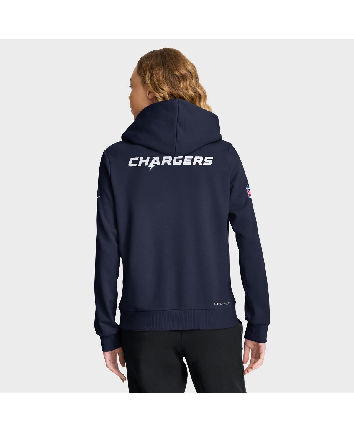 Nike Women's Navy Los Angeles Chargers Sideline Standard Issue Throwbackâ Dri-fit Hoodie In Blue