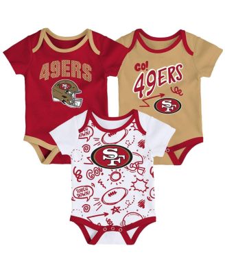 Outerstuff - Baby Boys and Girls San Francisco 49ers All Day Play Three-Piece Bodysuit Set