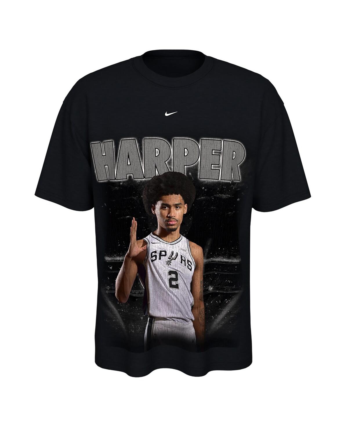 Nike Men's And Women's Dylan Harper Black San Antonio Spurs New Faces X New Places T-shirt In Black