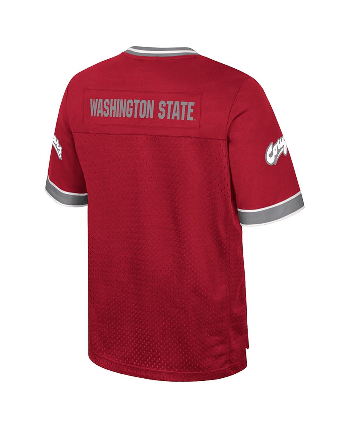 Colosseum Men's Crimson Washington State Cougars Nothing but the Hits Football Jersey