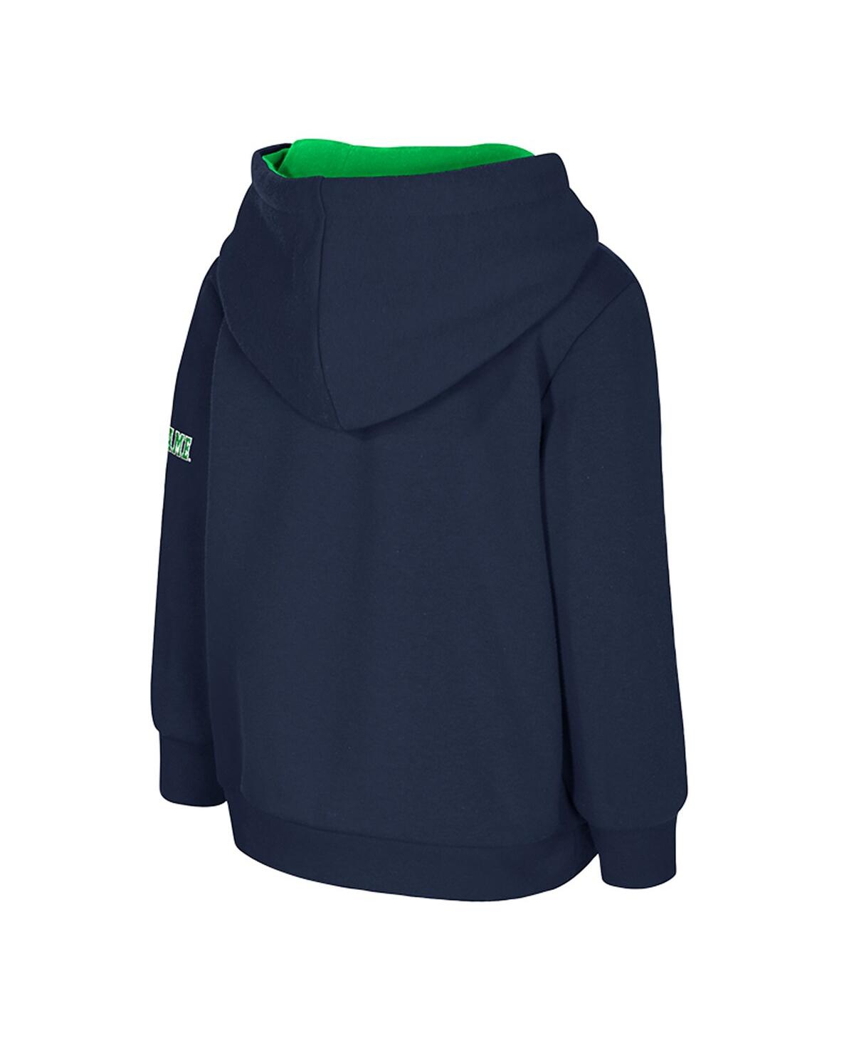 Colosseum Toddler Navy Notre Dame Fighting Irish Big Logo Volume Fleece Pullover Hoodie In Blue