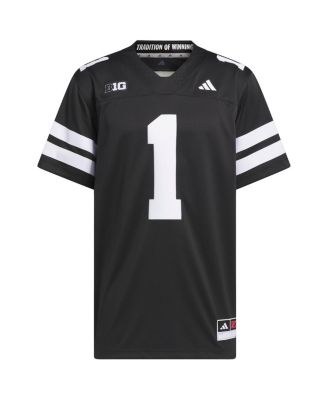 adidas - Men's 1 Black Nebraska Huskers Alternate Premier Jersey