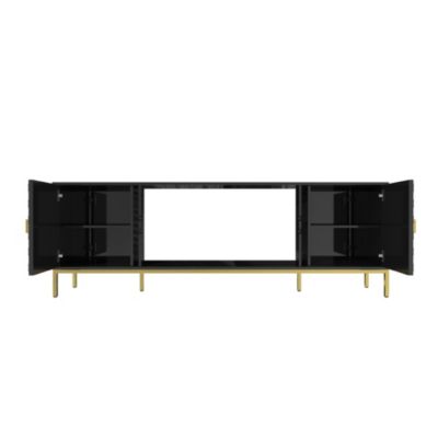 1 Pc MDF TV Stand 70 Inch Storage Cabinets Modern Entertainment Center