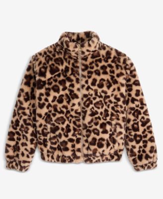 Macy's - Girls 5-20 Faux-Fur Bomber Jacket