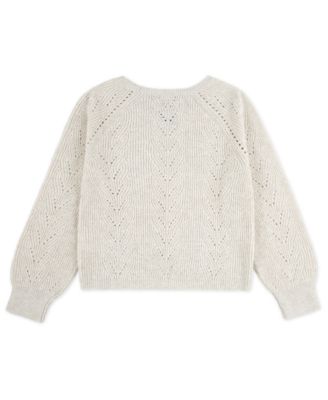 Girls Twist Front Crew Sweater