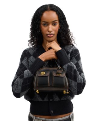 COACH Twin Turnlock Mini Loved Leather Shoulder Bag - Macy's