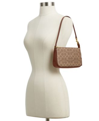Plaza Small Signature Canvas Shoulder Bag