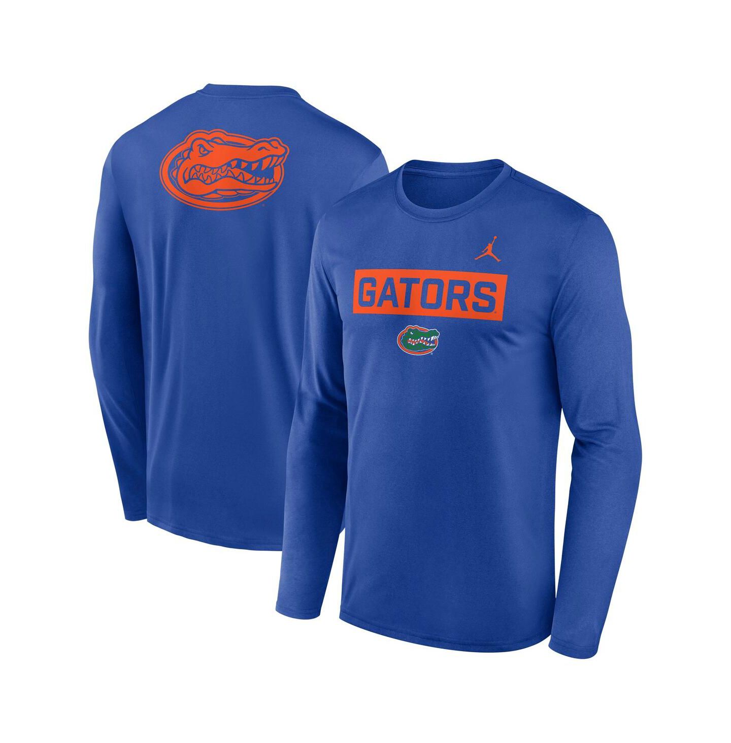 Мужская футболка Jordan Royal Florida Gators Primetime Campus 2-Hit Legend Long Sleeve — фото 1