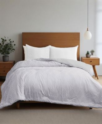 All Season Textured Jacquard Down Alternative Comforter, King