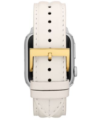 Women's Ivory Leather Band for Apple Watch, 38-45mm