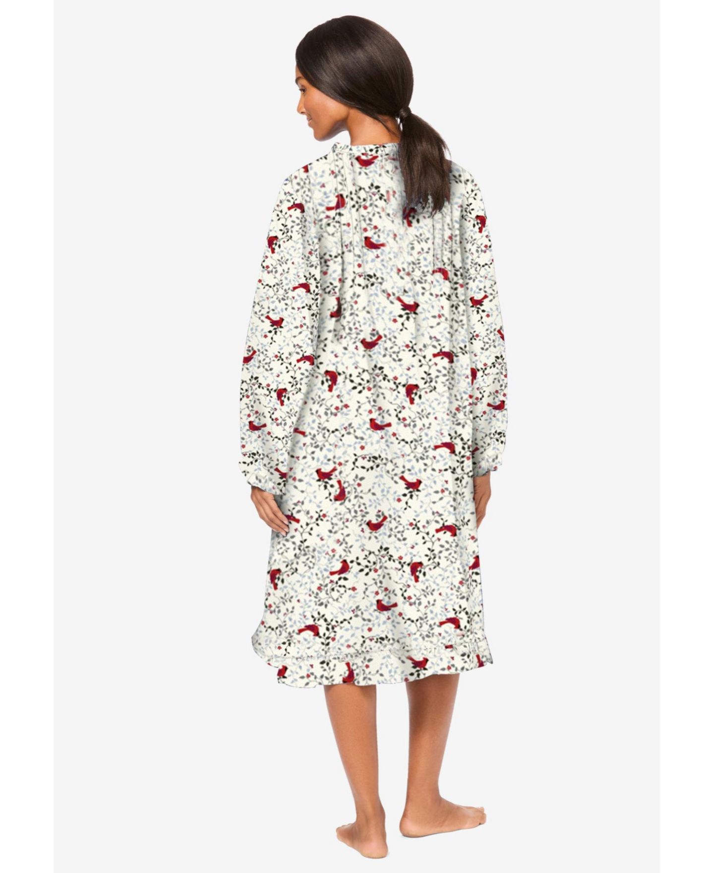 Женские платья Only Neccessities Only Necessities Cotton Flannel Print Short Gown, цвет: Красный, вариант 1 — фото 2