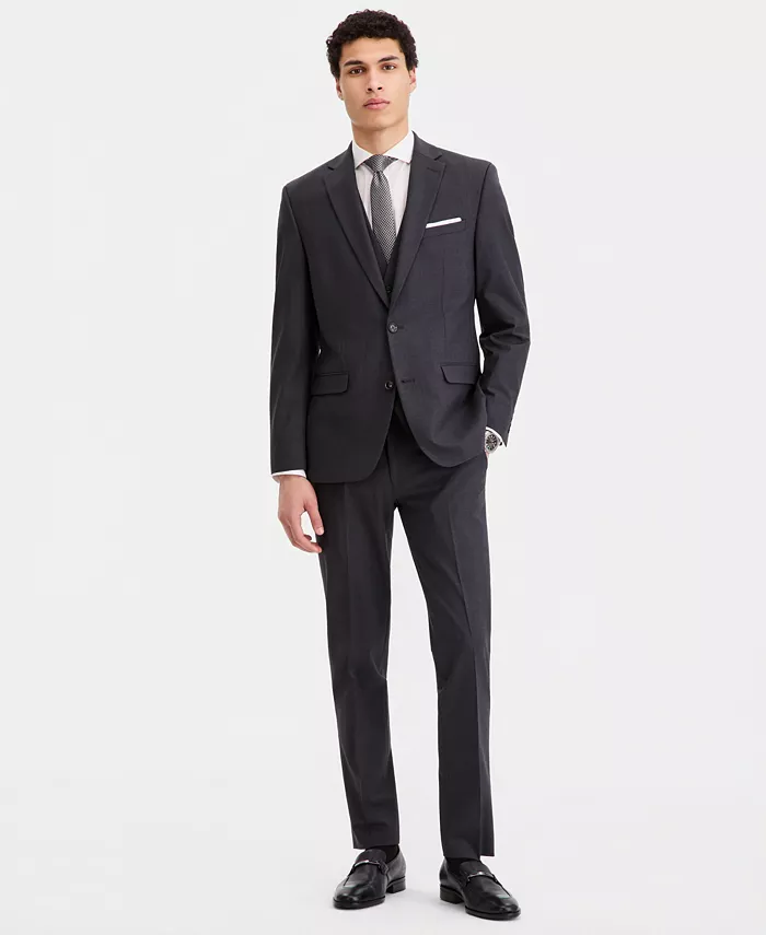 Men's Slim-Fit Solid Wool Suit Separates - thumbnail 7