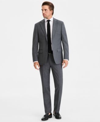 Men's Slim-Fit Wool-Blend Stretch Suit Separates with Vest