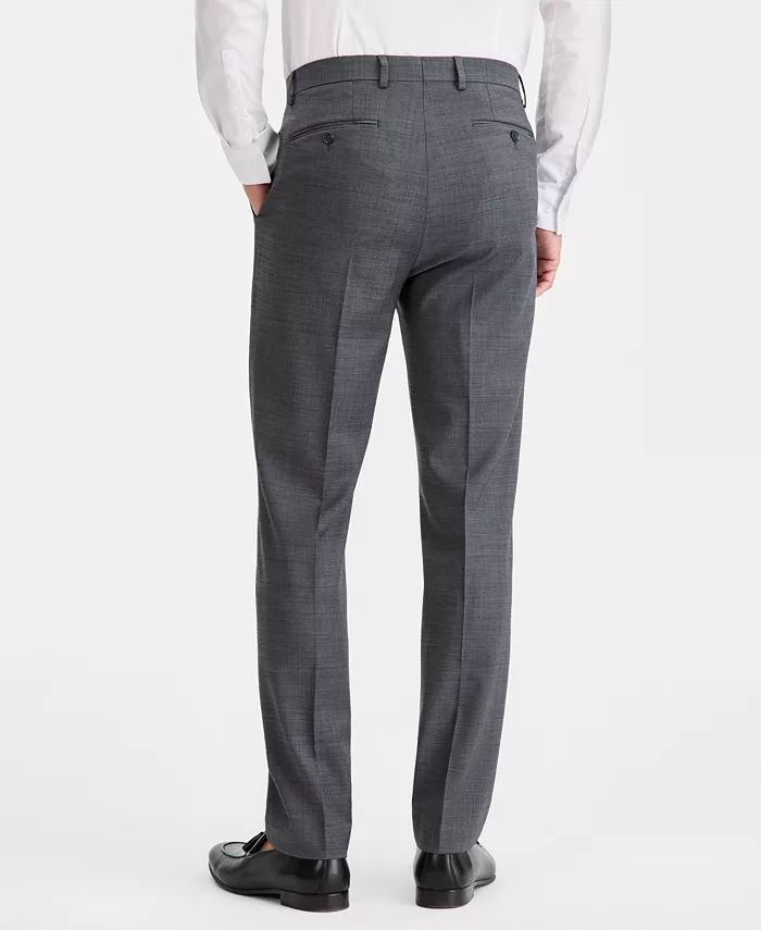 Men's Slim-Fit Wool-Blend Stretch Suit Pants - thumbnail 3