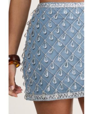 Women's Droplet Embellished Mini Skirt