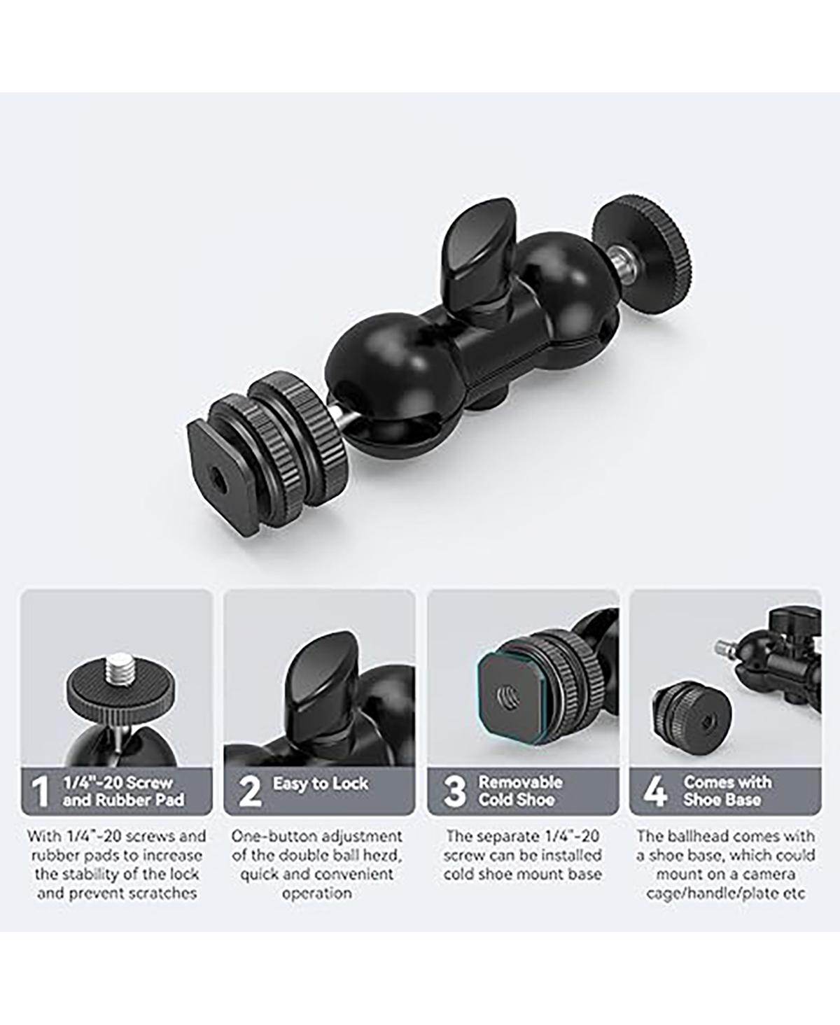 SmallRig 1/4" Camera Hot Shoe Mount with Additional 1/4" Screw, 2-Pack