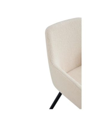 Streamdale Modern Accent Club Chairs, Set of 2, Beige TEDDY Fabric