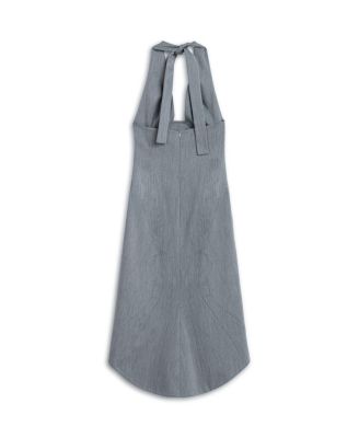 Women's Tie Neck Asymmetrical Midi Dress