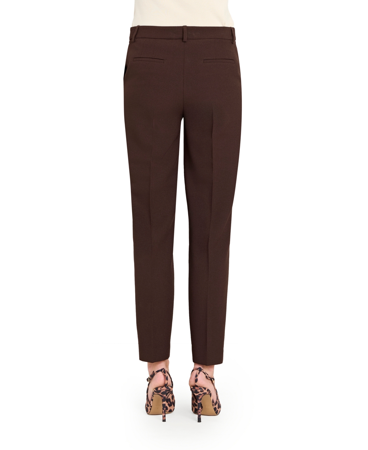 Tahari Asl Women's Petite Mid-rise Ankle-length Pants In Brown