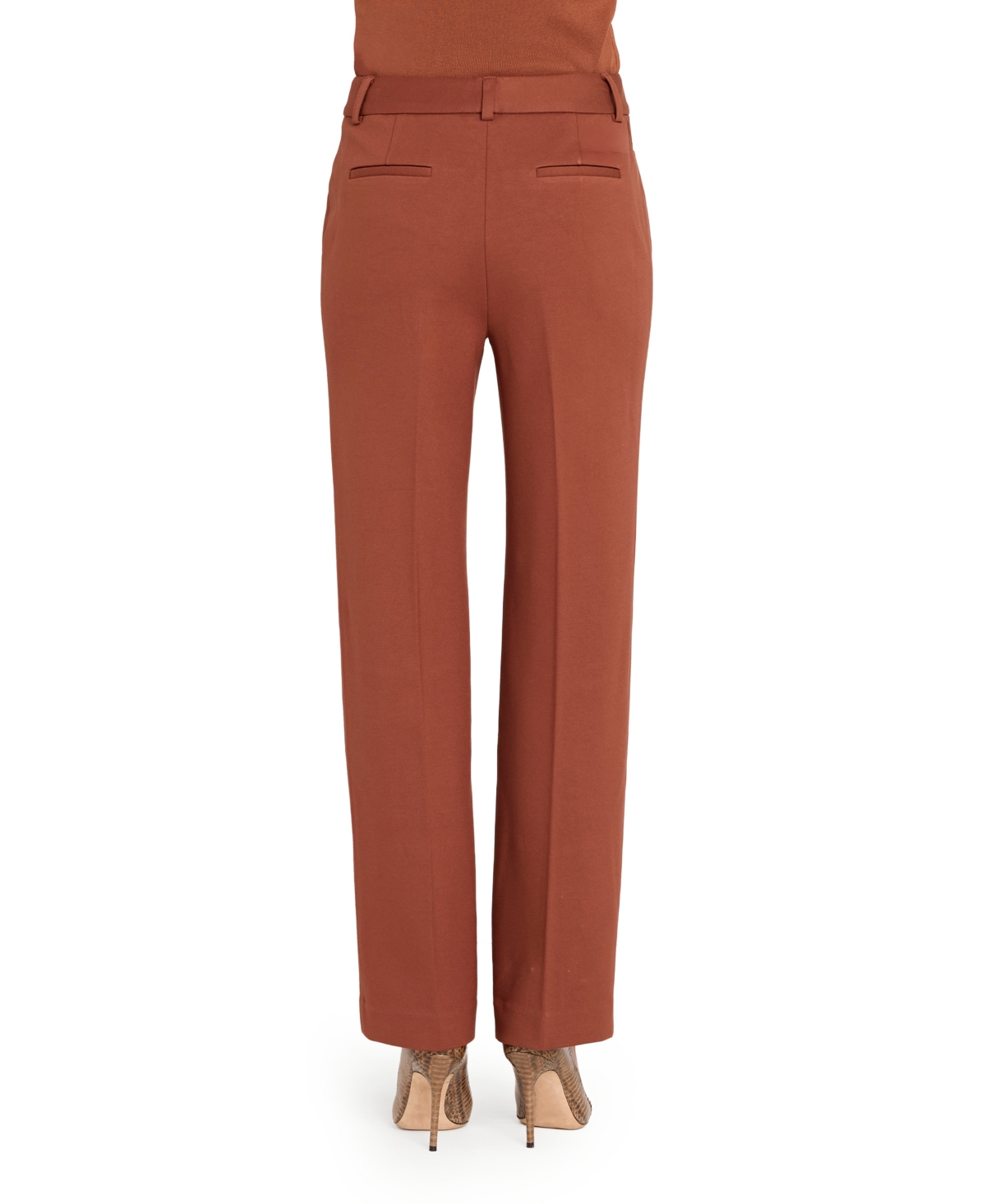 Tahari Asl Women's Patch Pockets Flare Pants, Regular & Petite In Brown