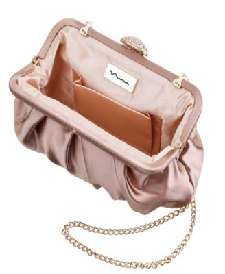 Classic Lift Lock Satin Clutch