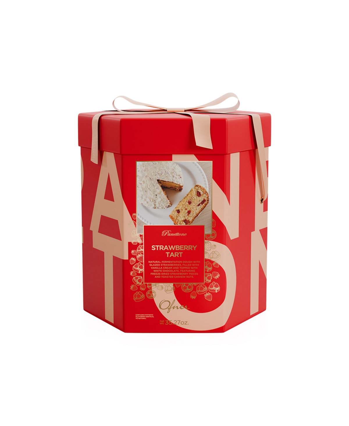 Ofner Strawberry Tart Panettone, 35.27 oz In Transparent