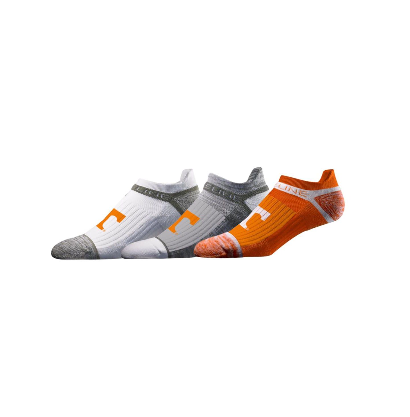 Короткие носки для мужчин и женщин Strideline Tennessee Volunteers Premium, набор из 3 пар — фото 1