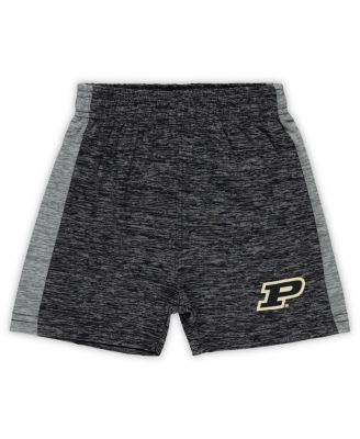Toddler 2-Piece Charcoal/Black Purdue Boilermakers Cloudy Yarn T-Shirt and Shorts Set