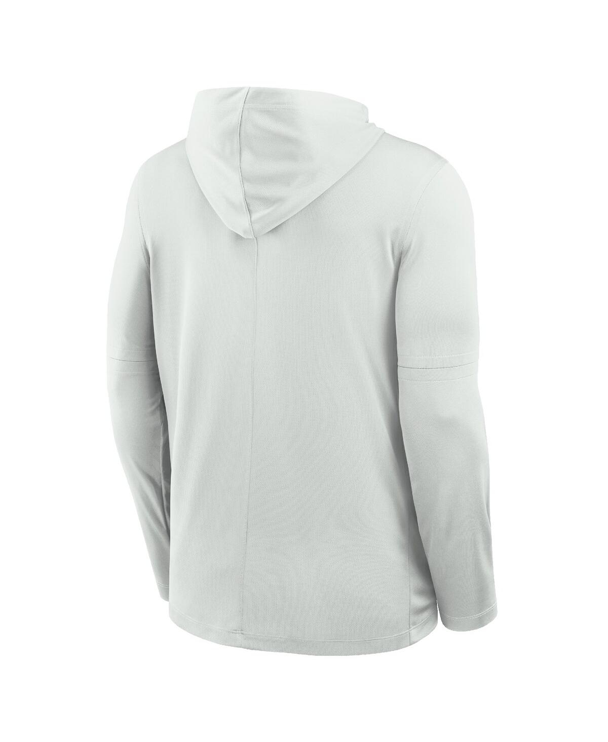Nike Men's Gray Lightweight Dri-fit Long Sleeve Hoodie T-shirt In Gray