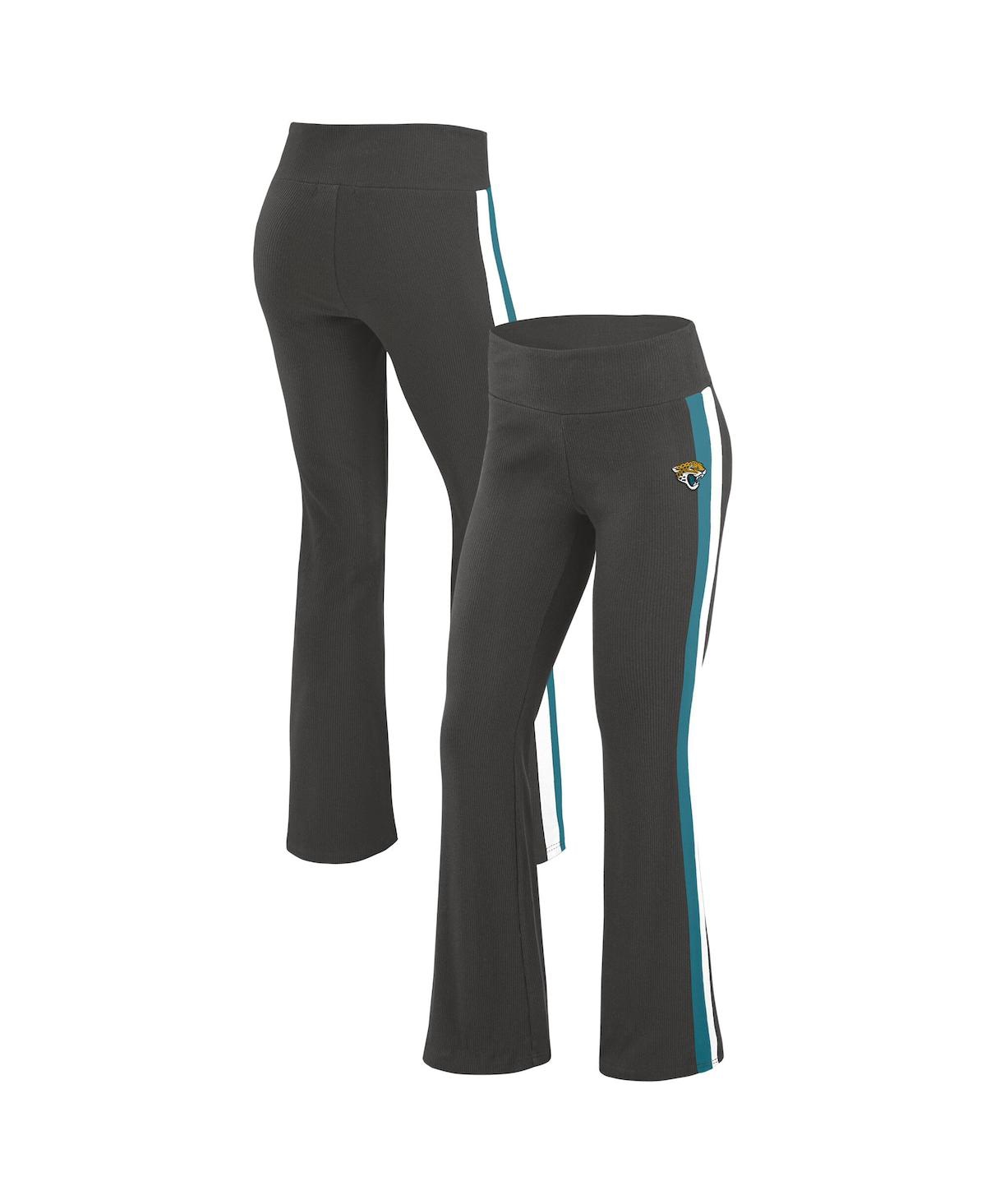 Wear By Erin Andrews Women's Black Jacksonville Jaguars Tri-blend Yoga Pants In Black