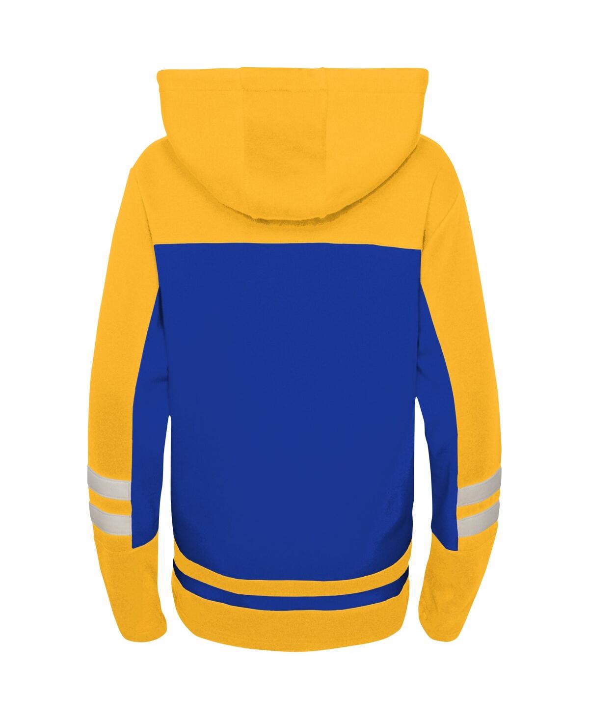 Outerstuff Preschool Blue St. Louis Blues Revisited Lace-up V-neck Pullover Hoodie In Multi