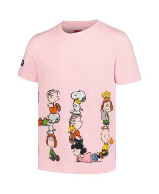 Big Boys and Girls Pink Peanuts Hugs Squad T-Shirt