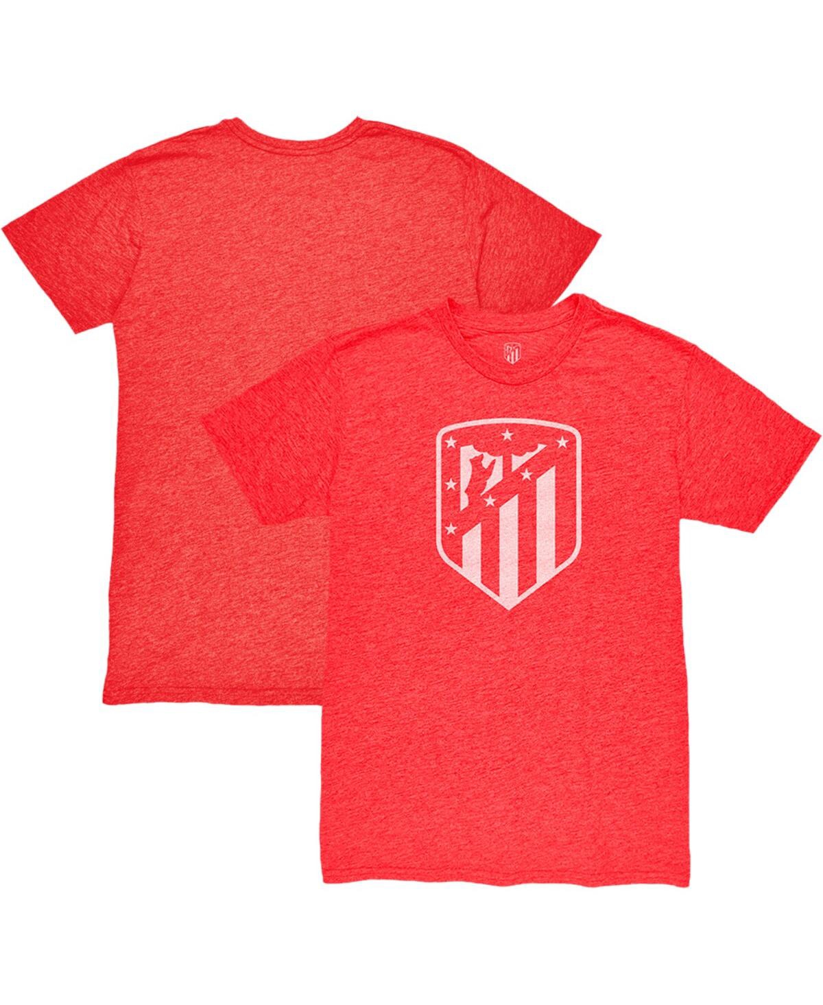 1863fc Men's Red Atletico De Madrid Mono Crest Twisted Tri-blend Slub T-shirt In Red