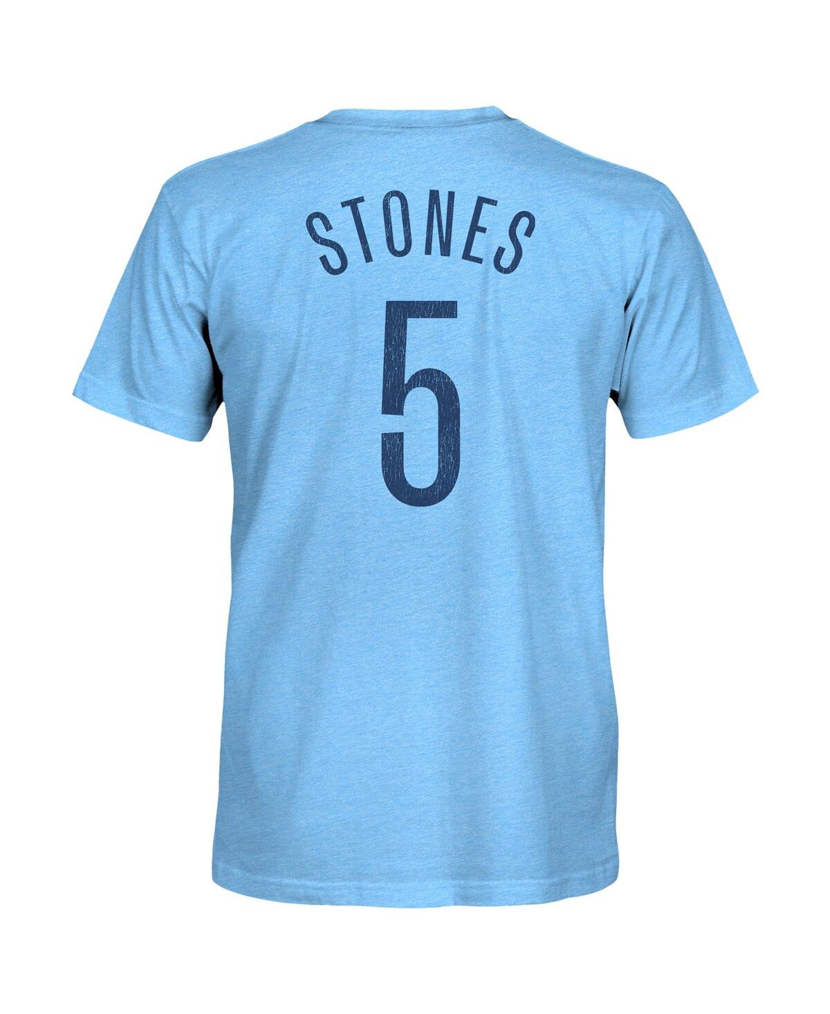 1863fc Men's John Stones Sky Blue Manchester City Player Name Number Twisted Tri-blend Slub T-shirt In Blue