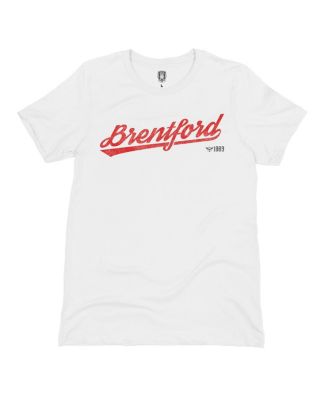 1863FC - Men's White Brentford FC Script T-Shirt