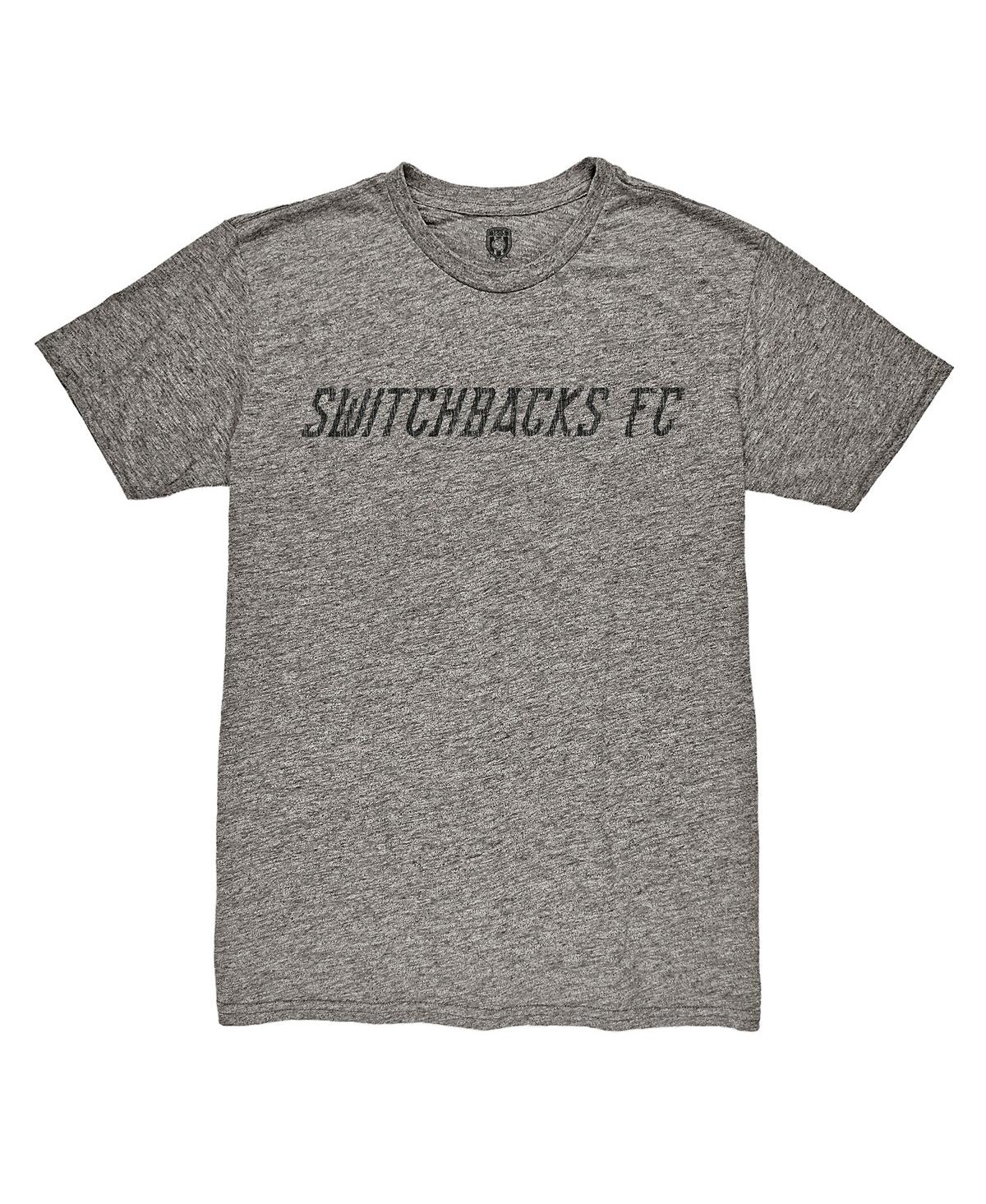 1863fc Men's Heather Gray Colorado Springs Switchbacks Fc Wordmark Tri-blend T-shirt In Gray