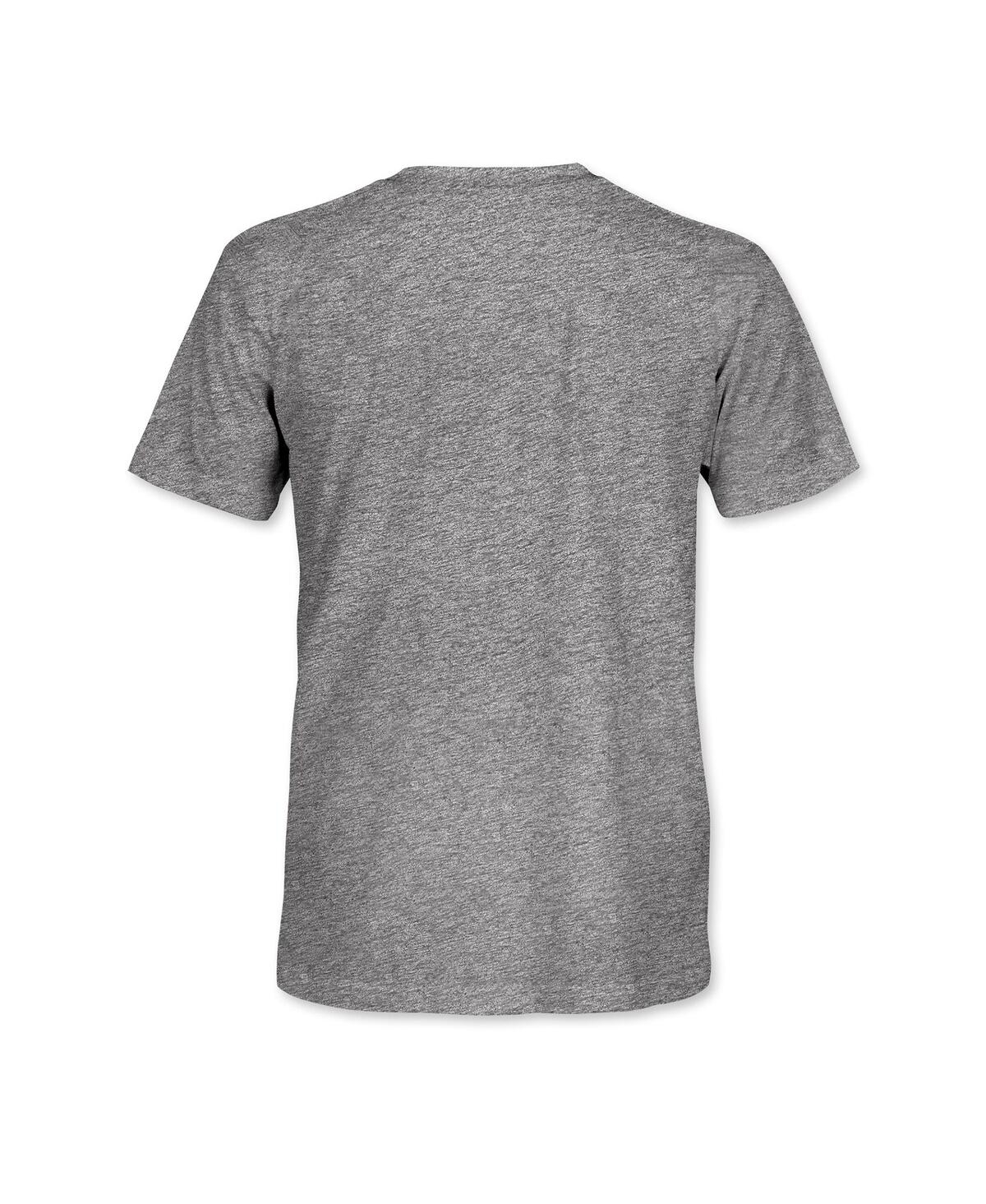 1863fc Men's Heather Gray Newcastle United Mono Badge Tri-blend T-shirt In Gray