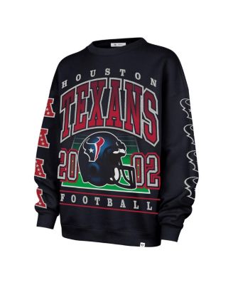 Women's Navy Houston Texans Go Big Oversized Pullover Sweatshirt