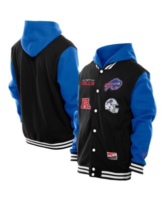 New Era - Men's Black Buffalo Bills Full-Snap Fleece Hoodie Jacket
