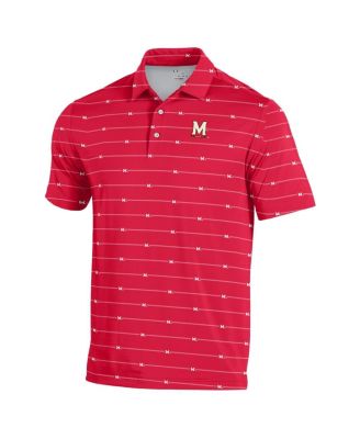 Men's Red Maryland Terrapins Gameday ArmourFuse Polo Shirt