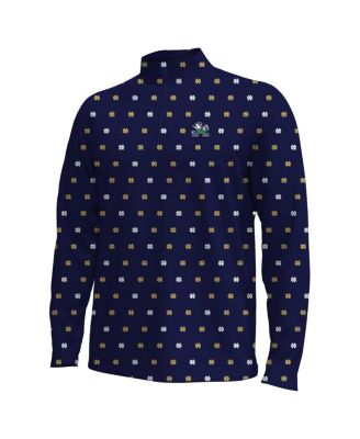 Men's Navy Notre Dame Fighting Irish Gameday ArmourFuse Half-Zip Jacket