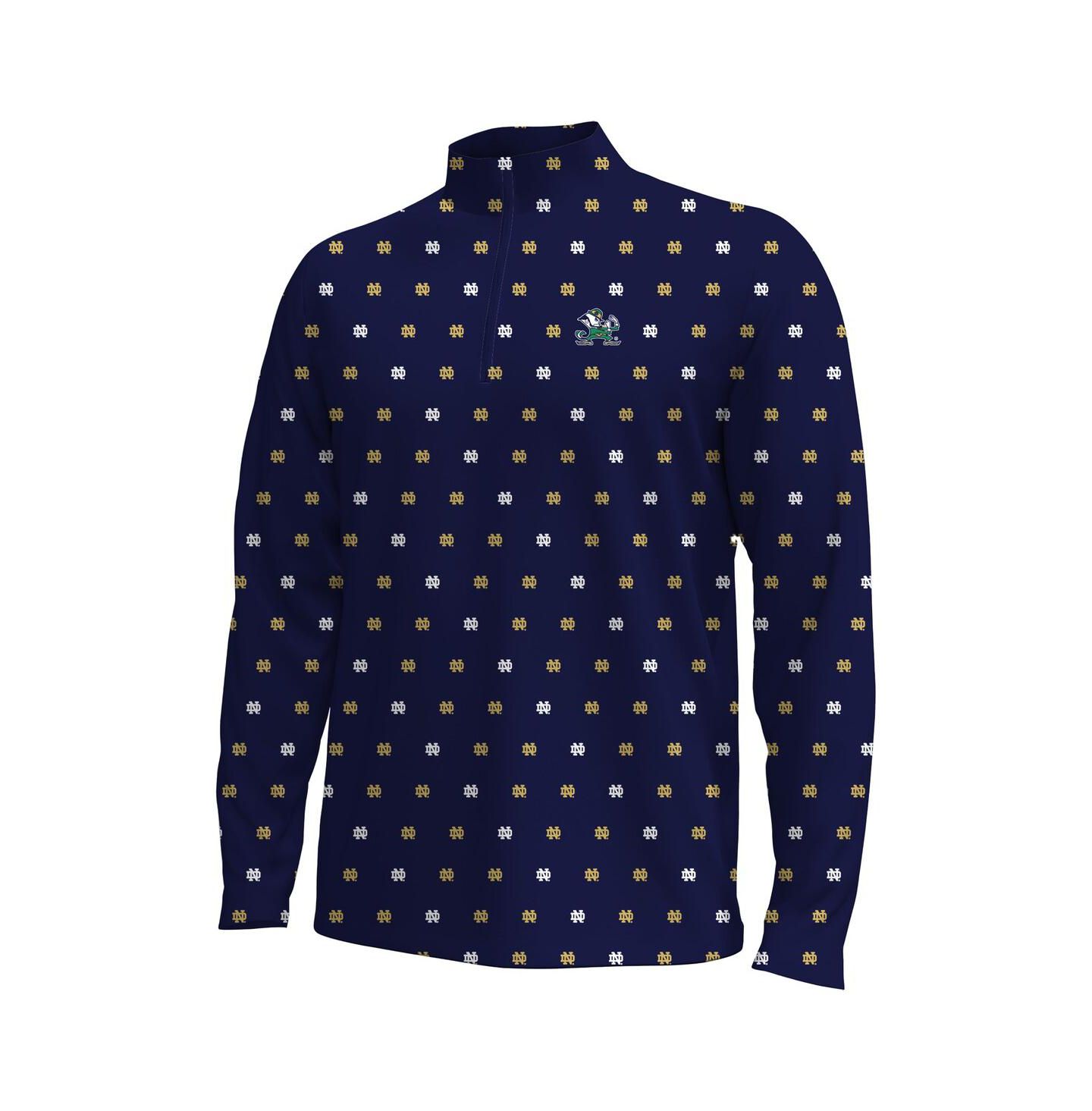 Мужская куртка Under Armour Navy Notre Dame Fighting Irish Gameday ArmourFuse Half-Zip — фото 2