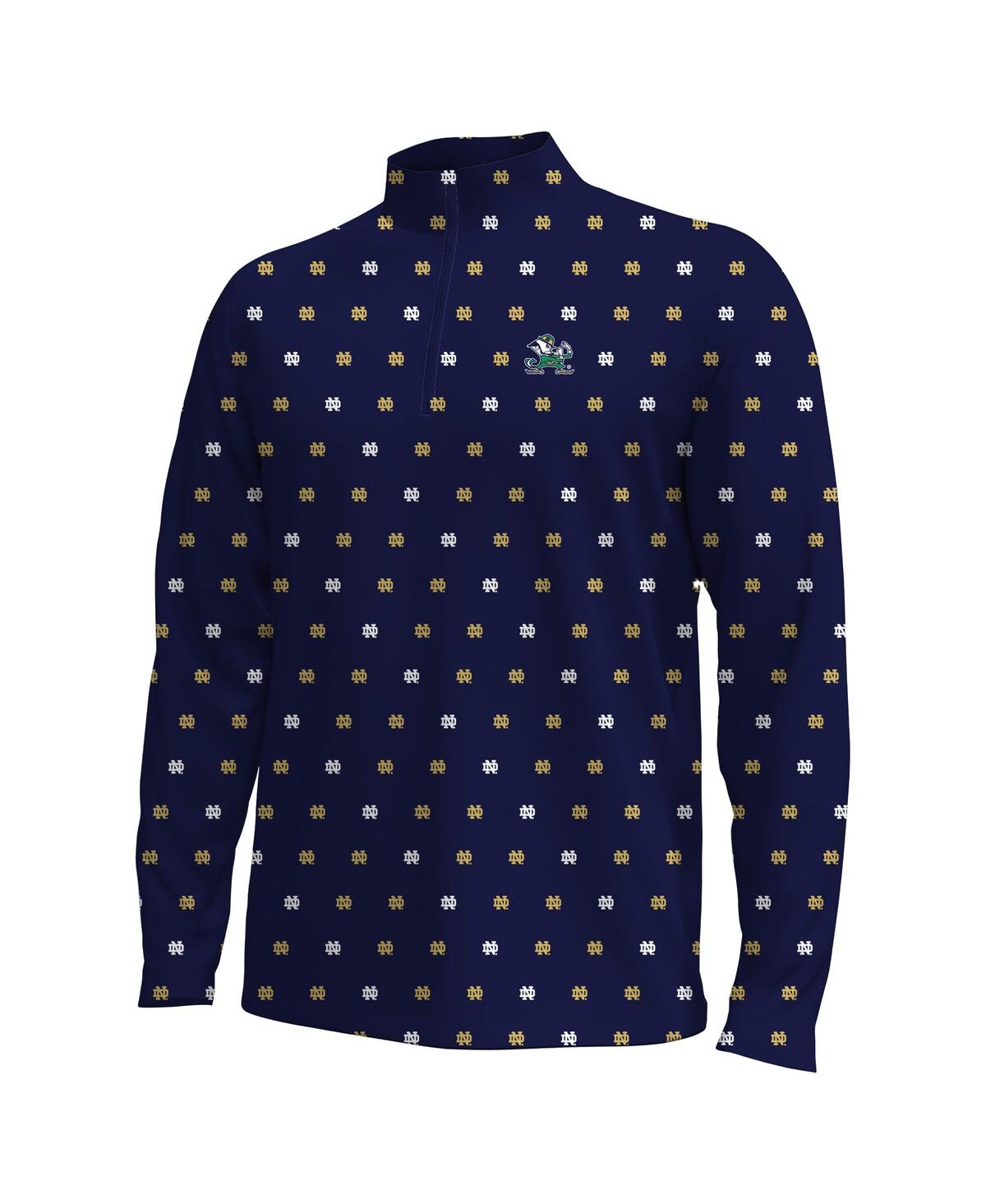 Under Armour Men's Navy Notre Dame Fighting Irish Gameday Armourfuse Half-zip Jacket In Blue
