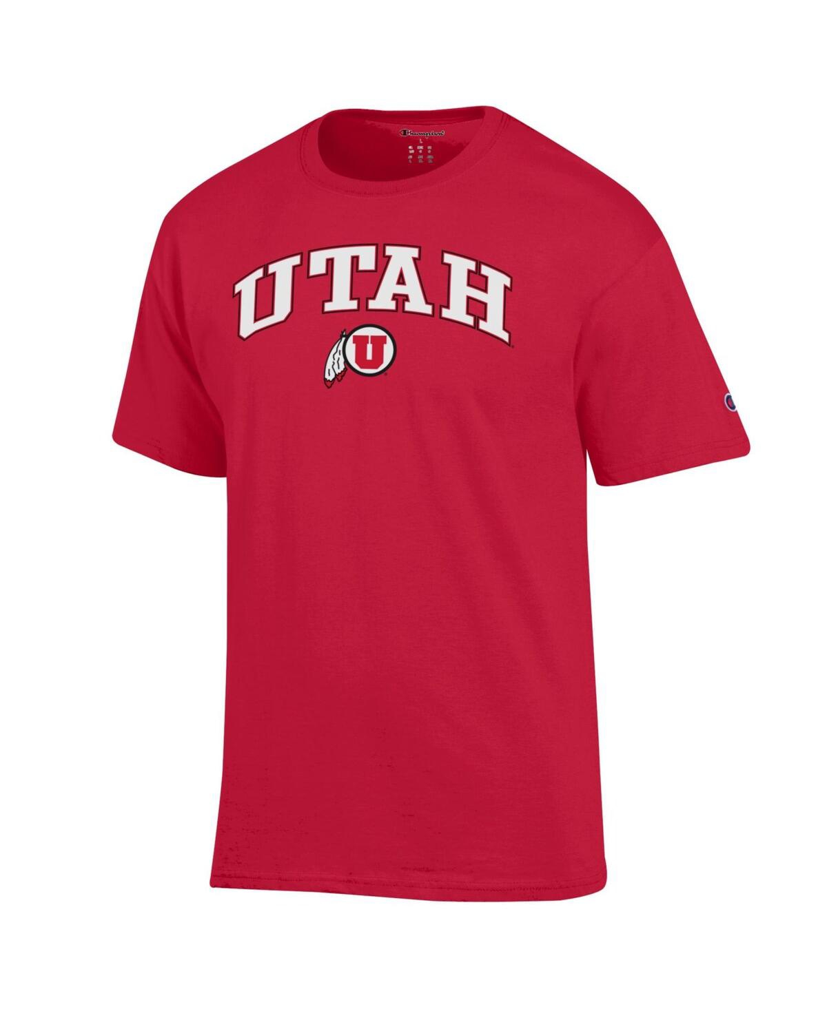 Champion Men's Red Utah Utes Arch Over Logo T-shirt In Red